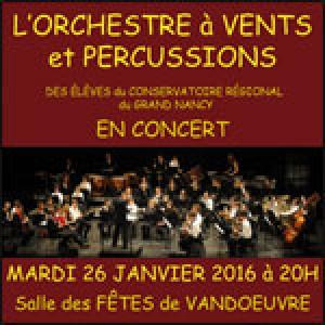 Concert avec l'orchestre à vents et percussions