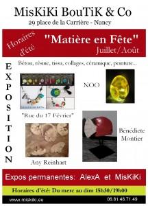 Matière en fête a la galeir MisKiki