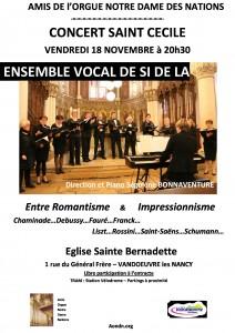 Concert de la Sainte Cécile avec Ségolène BONNAVENTURE
