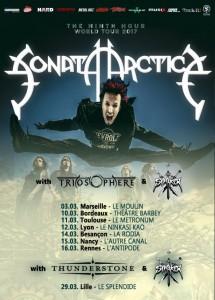 SONATA ARCTICA + TRIOSPHERE + STRIKER Métal 