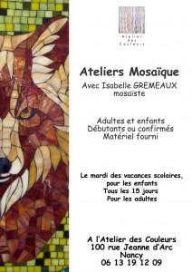 Atelier Mosaïque à l'Atelier des couleurs