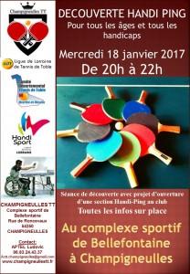 Décoiuverte handi ping pong