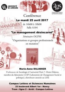 Le management desincarné