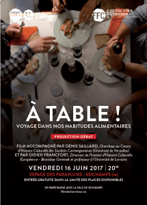 Projection - débat A table ! voyage dans nos habitudes alimentaires