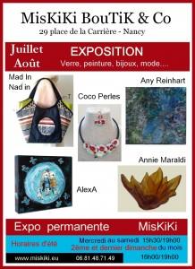 Exposition chez MisKiki en été 2017