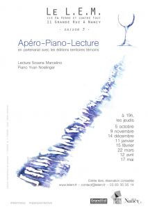 Les Apéros Piano Lecture du LEM