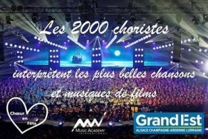 2000 choristes interprètent les plus belles chansons te musiques du 7e Art