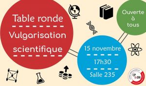 table ronde surla vulgarisation scientifique
