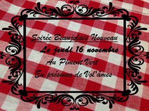 Soirée Beaujolais Nouveau au Piment Vert