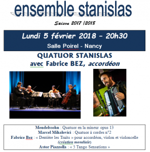 Quatuor Stanislas Avec Fabrice BEZ