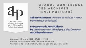 grande conférence des archives Henri Poincaré