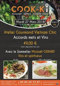 Vietnam chic et Vins, l'atelier accords mets et vins de Cook-ki