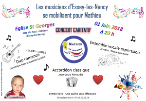 Concert caritatif pour Mathieu