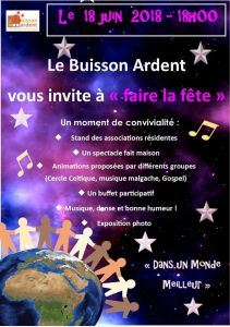 Le buisson ardent vous invite à faire la fête