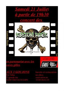 Concert Rock Le 21 Juillet Avec Les Kustom Rock