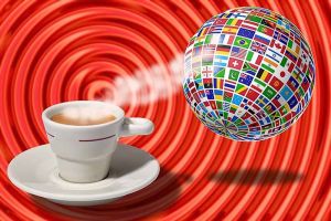Café De La Langue Grecque - Français - Anglais