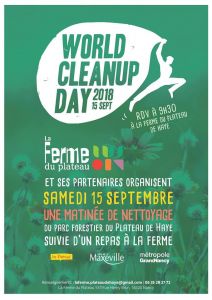 World Clean Up Day au Parc Forestier du Plateau de Haye