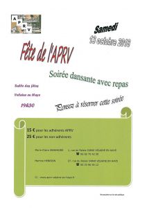 Soirée dansante avec repas