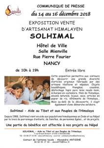 Vente solidaire au profit du peuple himalayen