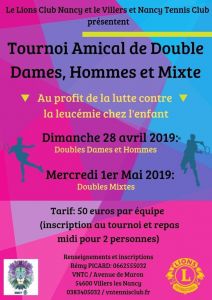 la Lutte contre la Leucémie chez l'Enfant.jpgTournois de tennis au profit de la Lutte contre la Leucémie chez l'Enfant