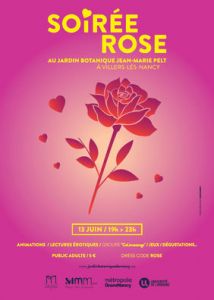 Une soirée originale dans la roseraie du jardin botanique, pour un public adulte.