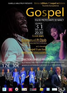 8ème Edition Gospel à Nancy avec Emmanuel Pi Djob et 2 chorales