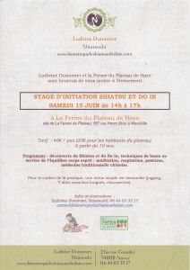 Stage d'initiation Shiatsu et Do In