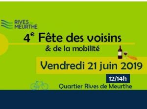 Fête des voisins dans le quartier Rives de Meurthe