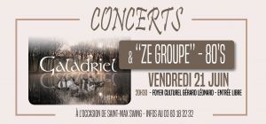 les groupes Galadriel (celtique) et Ze Groupe (années 80)  offrent deux concerts exceptionnels 