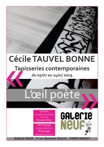 Venez découvrir l'exposition de tapisseries contemporaines, de Cécile Tauvel Bonne