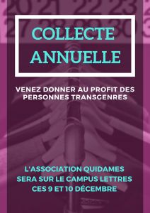 collecte de vêtements destinés aux personnes transgenres