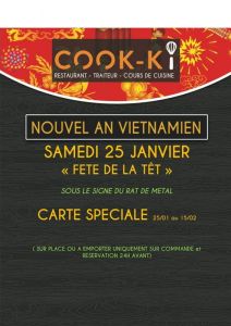 Venez festoyer avec Cook-Ki pour le nouvel an Vietnamien à partir du samedi 25 janvier!