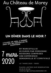 Diner de morey dans le noir