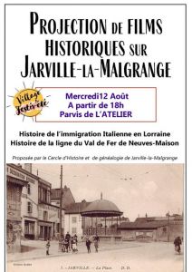 Films historiques projetés à Jarville