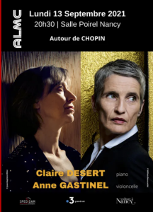 Claire DESERT, piano  Anne GASTINEL, violoncelle