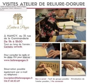 Visite atelier de Reliure-Dorure