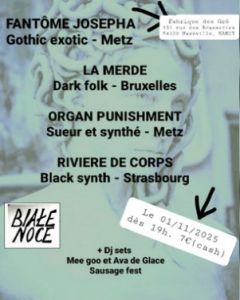 Fantôme Josepha / La merde / Organ punishment / Rivière de corps / dj sets