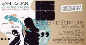 Atelier d'écriture sur l'Oralté