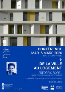 Conférence F.Borel : de la ville au logement
