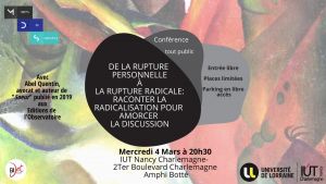 «De la rupture personnelle à la rupture radicale...»
