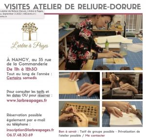 Visite atelier de Reliure-Dorure