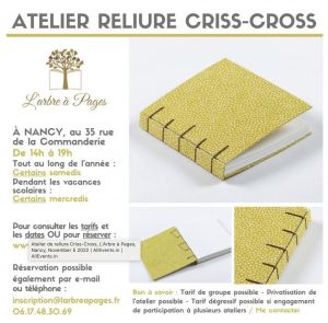 Atelier de reliure Criss-Cross