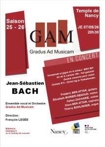 Jean-Sébastien BACH par le GAM