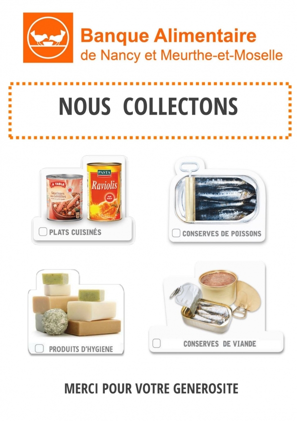 Collecte de printemps de la banque alimentaire
