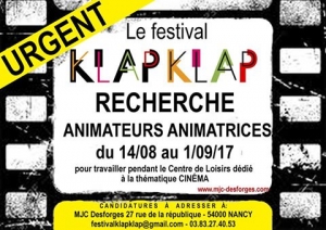 Klap klap recherche des bénévoles
