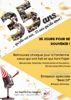 35 ans qu'elle est née, 35 ans qu'elle emet !